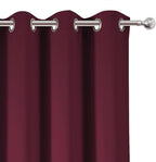 LEMOMO Blackout Curtains 52 x 120 Inch Long Burgundy Red Curtains Set of 2 Panels Room Darkening Curtains for Bedroom and Living Room