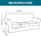Turquoize 4 Piece Sofa Covers for 3 Cushion Couch Sofa Slipcover Soft Couch Cover for Dogs-Washable Sofa Furniture Covers with 3 Individual Cushion Covers, Jacquard Fabric (3 Cushion Sofa, Ivory)