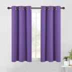 NICETOWN Blackout Curtains & Drapes for Bedroom, Lilac Purple, W34 x L48, Set of 2, Triple Weave Grommet Top Thermal Insulated Light Blocking Panels for Bathroom/Living Room