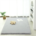 Ghouse Ultra Soft Faux Rabbit Fur Rug 5x8, Machine Washable Area Rugs for Bedroom Fluffy Rugs for Living Room, No-Shedding Carpet Sheepskin Rug Grey