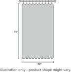 Stone Blue and Greyish White Blackout Curtains for Living Room 72 Inch Long