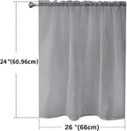 SpaceDresser Basic Rod Pocket Sheer Voile Window Curtain Panels Grey 1 Pair 2 Panels 26 Width 24 Inch Long for Kitchen Bedroom Children Living Room Yard(Grey,26 W x 24 L)