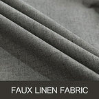 MIULEE Linen Texture Curtains for Bedroom Solid 100% Blackout Thermal Insulated Dark Grey Curtains Grommet Room Darkening Curtains/Draperies Luxury Decor for Living Room Nursery 52x120 Inch (2 Panels)