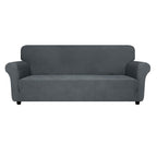 ZNSAYOTX Super Stretch Couch Cover (72"-92"), New Striped Sofa Covers Fitted Slipcovers with Elastic Bottom, Dog Cat Pets Proof Spandex Fabric Comfortable & Durable (Dark Grey, Sofa)