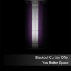 LEMOMO Purple Blackout Curtains 42 x 54 Inch Length Set of 2 Panels Grommet Bedroom Curtains for Living Room