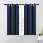 NICETOWN Blackout Draperies Curtains, All Season Thermal Insulated Solid Grommet Top Blackout Curtains/Drapes for Kid's Room (Navy, 1 Pair, 42 x 45 Inch)