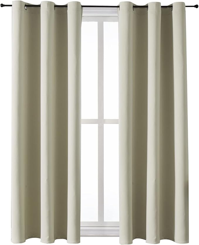 ChrisDowa Room Darkening Curtains for Bedroom and Living Room 45 Inch Long