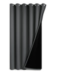 Yakamok Dark Grey Blackout Patio Door Curtain Panels W100 x L108, 1 Panel