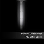 LEMOMO Blackout Curtains 66 x 54 Inch Long Frost Grey Curtains Set of 2 Panels Room Darkening Curtains for Bedroom and Living Room