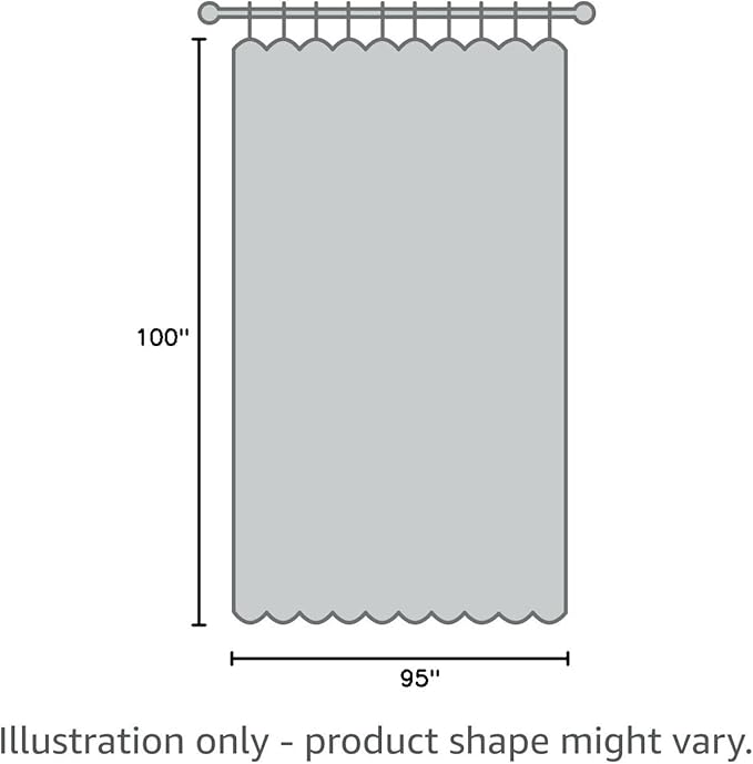 Beauoop Moroccan 100% Blackout Sliding Door Curtains Grey 100x96 1 Set