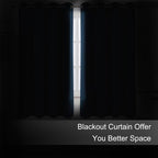 LEMOMO Blackout Curtains 66 x 54 Inch Long Navy Blue Curtains Set of 2 Panels Room Darkening Curtains for Bedroom and Living Room