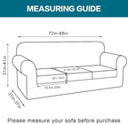 Turquoize 4 Piece Sofa Covers for 3 Cushion Couch Slipcover Soft Cover Dogs-Washable Furniture with Individual Covers,Feature Jacquard Fabric(3 Cushion Sofa, Caramel)