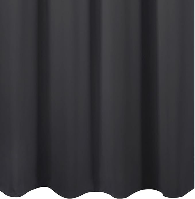 LEMOMO Blackout Curtains 66 x 84 inch/Dark Grey Curtains Set of 2 Panels/Thermal Insulated Room Darkening Bedroom Curtains