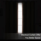 LEMOMO Blackout Curtains 52 x 90 inches Long Blush Curtains Set of 2 Panels Thermal Insulated Room Darkening Curtains for Bedroom