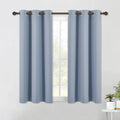 NICETOWN Bedroom Curtains Blackout Drapery Panels, 2 Panels, 42 x 54 Inch, Vintage Blue, 3 Pass Microfiber Thermal Insulated Solid Ring Top Blackout Window Curtains/Drapes
