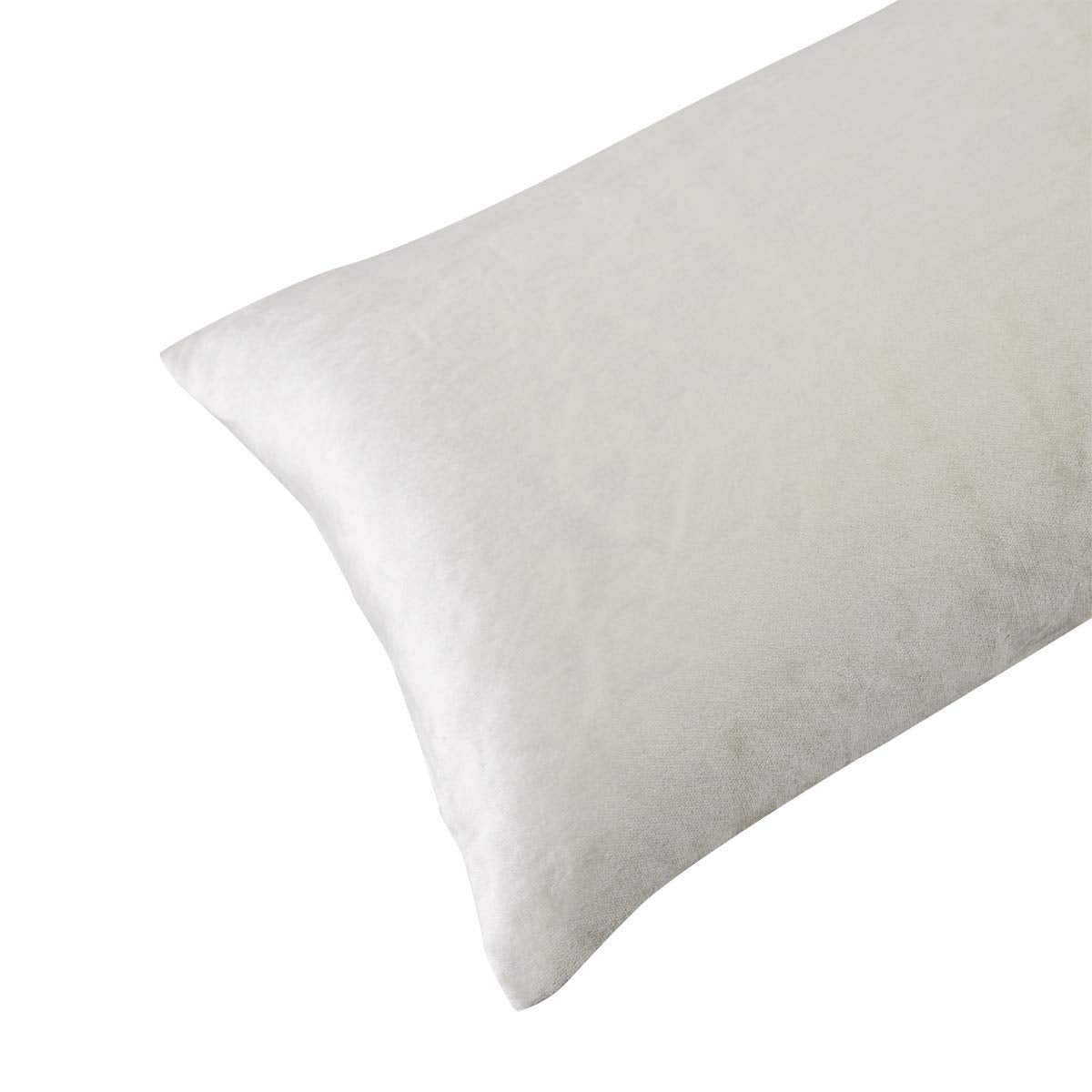 GIGIZAZA White Velvet 12x20 Lumbar Decorative Throw Pillow Covers Cases for Sofa Bed 2 Pack Soft Cushion Cover