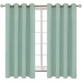 BGment Frosty Green Room Darkening Curtains 63 Inch for Bedroom - 2 Panels