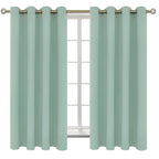 BGment Frosty Green Room Darkening Curtains 63 Inch for Bedroom - 2 Panels