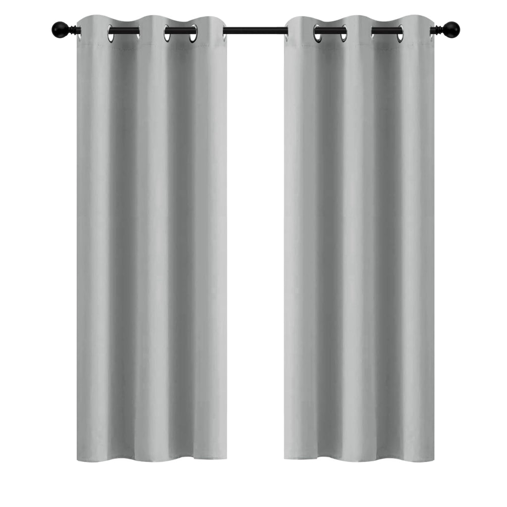 Yakamok Room Darkening Curtains 42x72 inch Length Light Grey-Living Room