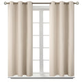 BGment Short Curtains for Small Window 54 Inch Long - Champagne 2 Panels