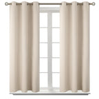 BGment Short Curtains for Small Window 54 Inch Long - Champagne 2 Panels