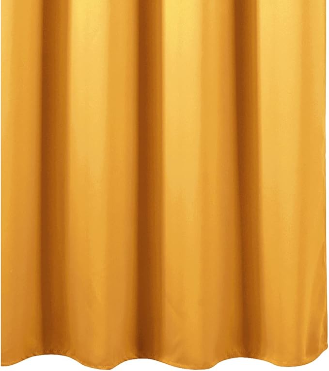 LEMOMO Blackout Curtains 66 x 95 inch/Yellow Curtains Set of 2 Panels/Thermal Insulated Room Darkening Bedroom Curtains