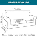 Turquoize 4 Piece Sofa Covers for 3 Cushion Couch Sofa Slipcover Soft Couch Cover for Dogs-Washable Furniture Cover with 3 Individual Covers (3 Cushion Sofa, Cream)