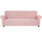 ZNSAYOTX Oversized Super Stretch Couch Cover (92"-115"), New Striped Sofa Covers Comfortable & Durable, Dog Cat Pets Friendly Extra Large Spandex Sofa Slipcovers (Rose, XL Sofa)