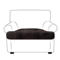 ANARACHON Leather Look Couch Cushion Covers Sofa Seat Slipcovers Sets Couches Furniture Protector for Sectional Armchair Loveseat Pets Kids Stretch Spandex Fabric (1 T-Cushion Armchair, Chocolate)