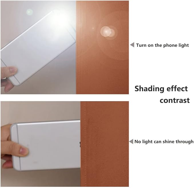 NICETOWN Burnt Orange 100% Blackout Curtains 45 inches Long, 2 Thick Layers Completely Blackout Window Treatment Thermal Insulated Lined Drapes for Small Window (1 Pair, 42 inches Width Each Panel)