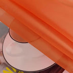 SpaceDresser Burnt Orange Sheer Curtains 4 Panels Rod Pocket Semi-Sheer Curtain 63 Inches Long Light Filtering Voile Window Drapes for Bedroom Living Room Kitchen, Each 52W x 63L