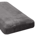 H.VERSAILTEX Velvet Stretch Individual Chaise Cover Sectional Couch Covers for L Shaped Sofa Both Left/Right Furniture Protector Seat Cushion Sofa Cover (1 Piece Chaise Cover, Grey)