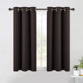 NICETOWN Living Room Blackout Draperies Curtains, Energy Smart Thermal Insulated Solid Grommet Blackout Curtains/Drapes Window Panels (2 Panels, 42-Inch x 54-Inch, Toffee Brown)