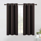 NICETOWN Living Room Blackout Draperies Curtains, Energy Smart Thermal Insulated Solid Grommet Blackout Curtains/Drapes Window Panels (2 Panels, 42-Inch x 54-Inch, Toffee Brown)