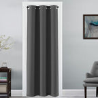 H.VERSAILTEX Doorway Curtain Blackout Closet Door Curtain Room Divider Window Treatment Curtain for Bedroom Thermal Insulated Privacy Drape Soundproof Grommet, 42 x 80 inches, 1 Panel, Charcoal Grey