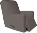 PureFit Super Stretch Chair Sofa Slipcover with Pocket – Spandex Non Slip Soft Couch Sofa Cover, Washable Furniture Protector with Elastic Bottom for Kids, Pets （Recliner, Taupe）