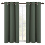 NICETOWN Shack Blackout Curtains 54 inches Long, Thermal Insulated and Privacy Room Darkening Drape Panels for Boy's Guest Room Door Small Short Window (Dark Mallard, 2 Panels, W42 x L54 -Inch)