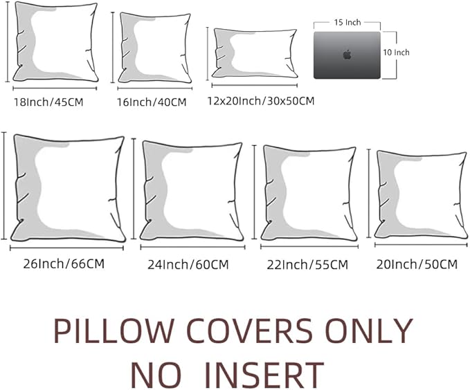 Fancy Homi 4 Packs Decorative Throw Pillow Covers for Living Room Couch Bed, Modern Farmhouse Boho Home Décor Accent Cushion Case, 22" x 22", Teal