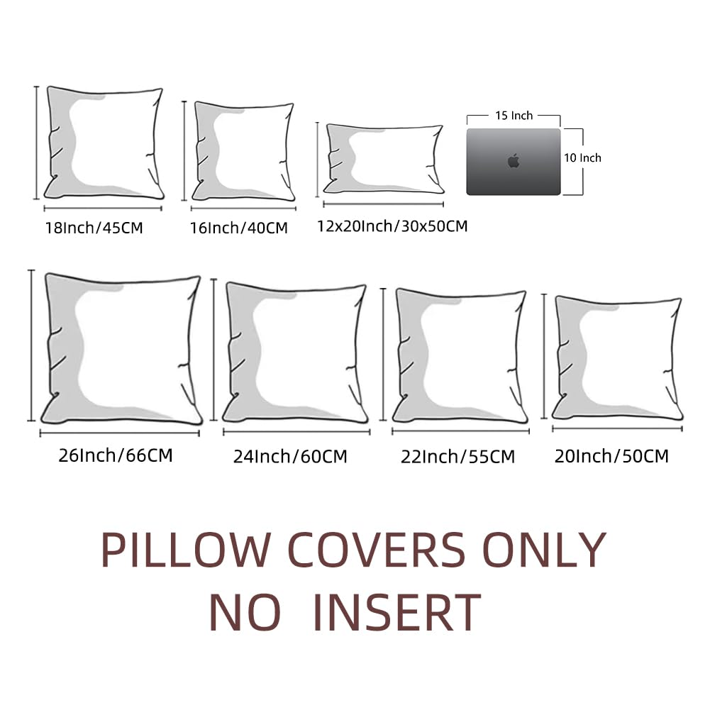 Fancy Homi 4 Packs Decorative Throw Pillow Covers for Living Room Couch Bed, Modern Farmhouse Boho Home Décor Accent Cushion Case, 26" x 26", Grey Series