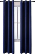 ChrisDowa Grommet Blackout Curtains for Bedroom and Living Room - 2 Panels Set Thermal Insulated Room Darkening Curtains (Navy Blue, 42W x 84L)