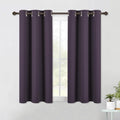NICETOWN Blackout Curtain Panels for Bedroom, 2 Panels, W42 x L60 inches, Greyish Purple, Thermal Insulated Grommet Top Blackout Draperies and Drapes