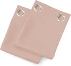 LEMOMO Blackout Curtains 52 x 108 inch/Blush Curtains Set of 2 Panels/Thermal Insulated Room Darkening Bedroom Curtains