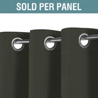 H.VERSAILTEX Blackout Curtain for Living Room Thermal Insulated Window Treatment Curtain Extra Long 96 inch Length Energy Saving Solid Grommet Top Blackout Drape, One Panel, Olive, 52" W x 96" L