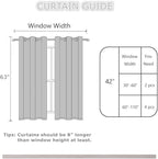 LEMOMO Beige Thermal Blackout Curtains/42 x 63 Inch/Set of 2 Panels Room Darkening Curtains for Bedroom