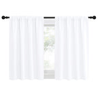NICETOWN RV Curtains for Camper Windows, White Curtains for Kitchen Window, Home Decoration Light Filtering Curtains & Drapes for Small Window (29" Wide by 40inches Long, 1 Pair)