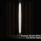 LEMOMO Blackout Curtains 66 x 54 Inch Long Cappuccino Curtains Set of 2 Panels Room Darkening Curtains for Bedroom and Living Room
