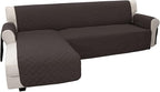 Easy-Going L Shape Sofa Slipcover - Reversible Sofa Cover for Pets & Furniture Protection (Large, Chocolate/Chocolate)