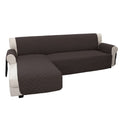 Easy-Going L Shape Sofa Slipcover Sectional Couch Cover - Reversible & Pet-Friendly (X-Large, Chocolate/Chocolate)