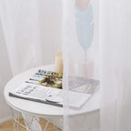 MIULEE 2 Panels White Sheer Curtains for Living Room 54 X 54 Inches