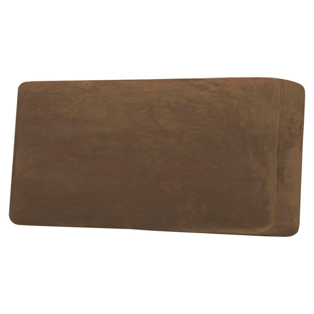 H.VERSAILTEX Velvet Stretch Individual Couch Cushion Cover Plush Cushion Slipcover for Loveseat Sofa Cushion Furniture Protector Seat Cushion Sofa Cover (1 Piece Sofa Cushion Cover, Bronze Brown)